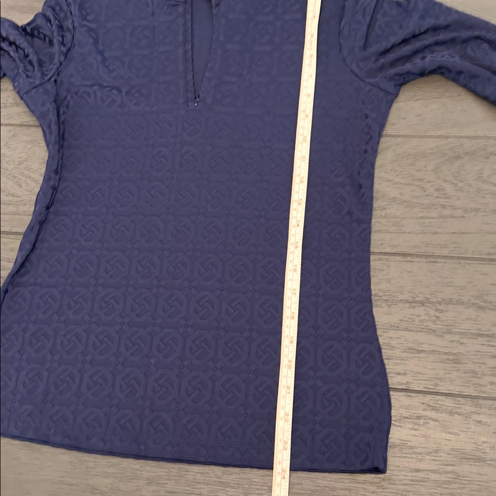 J. McLaughlin Textured Navy Top - Picture 8 of 9